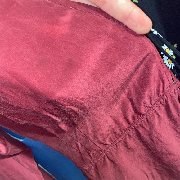 Reformation Nolita Kimono Blouse in Merlot - Picture 3 of 4